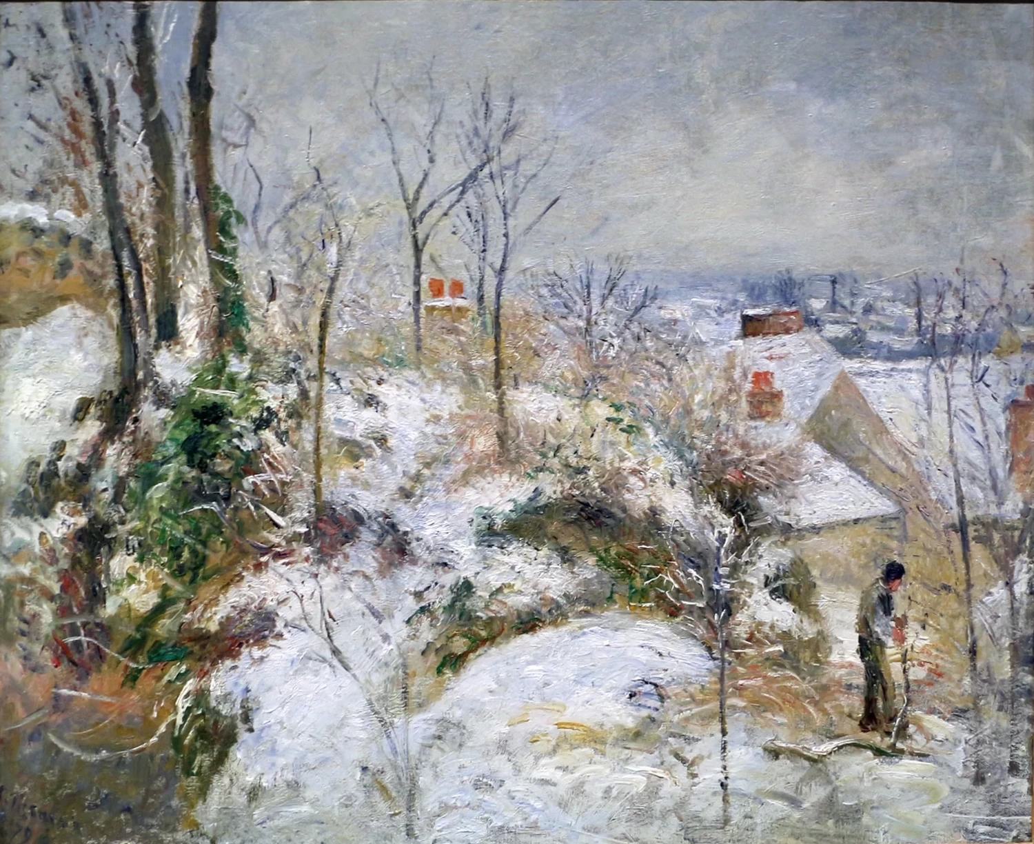 Conigliera a pontoise, neve, 1879 - Art Institute of Chicago